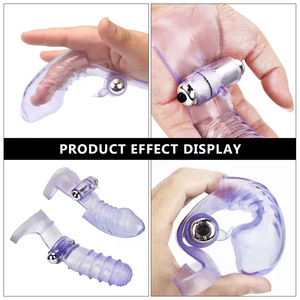 G-Point massaggiatore <span class=keywords><strong>clitorideo</strong></span> e stimolatore vaginale a basso prezzo TPE Finger Cover vibratore giocattolo giocattolo giocattolo giocattolo Dildo - Product Image 3