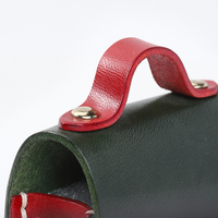 Étui pour écouteurs en cuir fait main en forme de sac avec bouton-pression, pochette de protection avec poignée, étui de chargement pour écouteurs sans fil TWS personnalisé