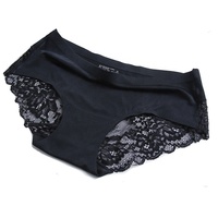 Vente en gros Shantou Dames String Satin Sexi Filles Matures Culottes Mémoires Sans Couture Sous-Vêtements Grande Taille Culottes pour Femmes avec Dentelle
