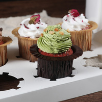 Meimei — boîte à Cupcake jetable avec poignée, 1 2 4 6 trous, facile à assembler, Cupcake, tarte aux œufs, muffins, parfait pour la fête, bon marché