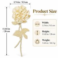 Applique florale brodée en satin perlé faite à la main, motif rose, embellissement à coudre en forme de branche et de feuille pour vêtements, sacs, décoration intérieure et artisanat
