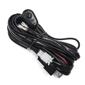 High Power Automobile Light Customize 14AWG Wiring Harness Kits with Relay Fuse On Off Switch