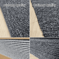 Kommerzielle & Heimgebrauch Moderne Nylon-Quadrat-Teppichfliesen 50x50 & 60x60 Bitumen-Unterlage Feuerfeste Schlingenflor-Büro-Casino-Teppiche