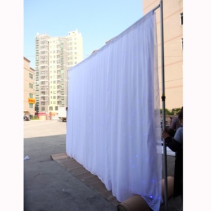 Aluminum double crossbar wedding drapery backdrop pipe and drape - Product Image 5