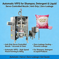 Machine d'emballage verticale automatique pour shampoing, détergent liquide, avec buse anti-goutte servo-contrôlée et scellage zéro-fuite VFFS