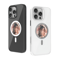 Étuis de téléphone mobile à écran circulaire intelligent personnalisés pour iPhone 15 Pro Max, magnétiques, NFC, E-Link, durables et élégants