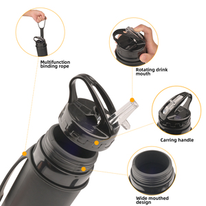 Bouteille d'eau en silicone avec logo personnalisé, sans BPA, intelligente, pour le vélo, écologique, bouteille d'eau en silicone - Product Image 2