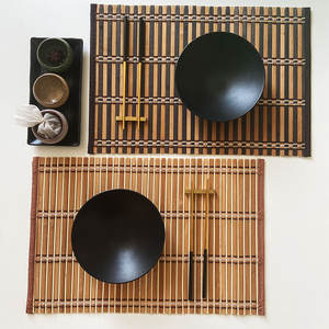 Tapis à thé de style chinois en corde tressée avec bordure en bambou, antidérapant, pour <span class=keywords><strong>table</strong></span> à thé, anti-brûlure, tapis de thé zen - Product Image 6
