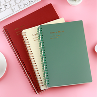 Carnet à spirale avec couverture en PP, design minimaliste, papier de haute qualité, logo personnalisé, fournitures scolaires et de bureau, vente en gros