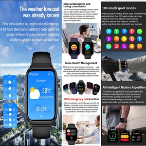 새로운 IP68 방수 BT ET570 스마트워치 1.96인치 화면 PPG+ECG+HRV 건강 모니터링 스포츠 수면 추적 스마트워치 ET570 - Product Image 5