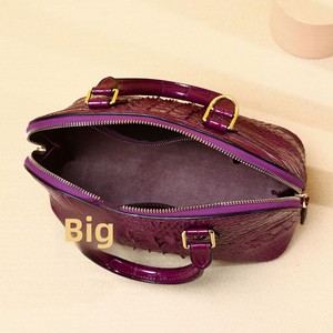 Sac bandoulière femme forme coquille motif crocodile os de poisson fermeture éclair poche cachée style luxe léger - Product Image 4