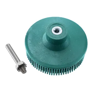 Rubber Abrasive Polishing Bristle Disc Clean Tool for Burr Rust Removal Electric Drill Brush Metal Finish Clean Remove Scratches