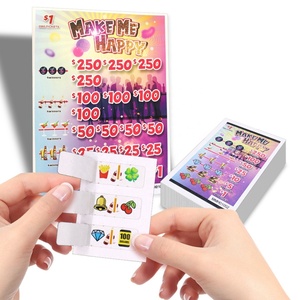 บัตรดึงรางวัลพิมพ์ดิจิทัล ดีไซน์ฟรี 3 ช่องเปิด สำหรับสหรัฐอเมริกา - Product Image 1