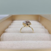 À la mode Anillos para mujeres bague de mariage en cristal naturel réglable pierre précieuse brute grenat rubis bague de naissance