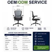 Chaise de bureau ergonomique pivotante en maille personnalisée avec base chromée et appui-tête pour le bureau à domicile