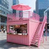 Kiosque de café préfabriqué de 10 pieds pour la restauration rapide, bar extérieur et bureau à domicile