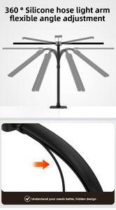 24 Wát LED đèn bàn đôi đầu đèn bàn với ánh sáng LED 5 màu Dimmable ánh sáng bảng kẹp cho nhà/văn phòng EU/chúng tôi 24V - Product Image 4