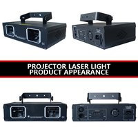 Projecteur laser RVB double tête 3-en-1 pleine couleur avec 2 lentilles pour spectacle lumineux, idéal pour mariages, bars et événements