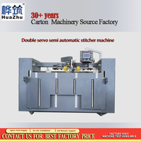 Machine à coudre semi-automatique à double servo pour boîtes en carton avec roulement pour emballages en plastique/bois