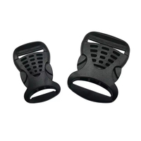 Boucles de ceinture à dégagement rapide en plastique noir pour vente en gros, pièces en plastique personnalisées à dégagement latéral