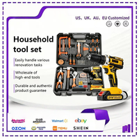 Juego de Herramientas Manuales Multifuncional para el Hogar de 19 Piezas con Probador Eléctrico, Destornilladores, Herramientas de Ferretería OEM para Reparaciones Básicas del Hogar