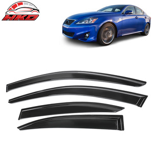 Viseras para Ventanas de Lexus IS250 IS350 06-13 y 08-14 IS F, Protector Solar y de Lluvia Acrílico, 4 Piezas - Product Image 1
