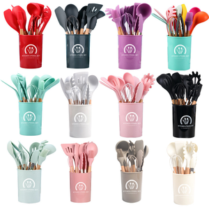Utensilios de cocina resistentes al calor, utensilios de cocina de silicona, no se pega, 12 Uds. - Product Image 3