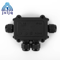 Noir 5-8mm 9-12mm étanche électrique IP68 2 voies 3 voies 4 voies câble externe boîte de jonction
