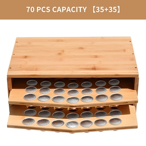 Soporte de Bambú de 2 Niveles para Cápsulas de Café con Diseño Desmontable, Compatible con Cápsulas Keurig K-Cup, para Cocina, Oficina, Sala de Estar - Product Image 2