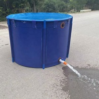 Grand étang à poissons en plastique pas cher extérieur étang à poissons cour PVC support usine d'étang à poissons à vendre