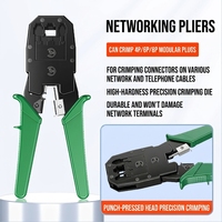 Kit de Herramientas Manuales para Redes Informáticas RJ45/11, Herramienta de Prueba de Cables, Crimpadora y Peladora para Redes LAN y FTTH