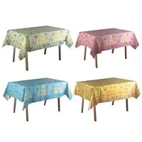 Nappe jetable espagnole à motif étoiles, en film d'aluminium anti-poussière, pour les fêtes de remise des diplômes et de Noël