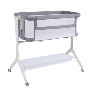 <span class=keywords><strong>Culla</strong></span> da Comodino Regolabile in Altezza per Neonati, Struttura in Acciaio Pieghevole con Cesto Portaoggetti, Conforme EN1130 - Product Image 3