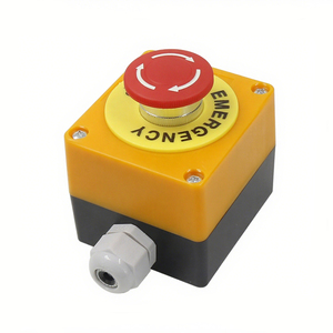 HLGK Interrupteur d'arrêt d'alimentation 440V 1NO à verrouillage automatique LAY37-11ZS Boîtier de commande en plastique IP65 avec bouton d'urgence à tête champignon LAY3 - Product Image 4