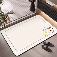 Tapis de sol de salle de bain HM 2,5 mm à séchage rapide, écologique, adapté aux animaux, en caoutchouc absorbant l'eau, antidérapant, durable, marque privée OEM