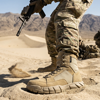 Bottes tactiques en nylon Ripstop Cordura Coyote Tan, bottes tactiques HydroGuard imperméables et antidérapantes, chaussures de patrouille