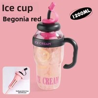 Nouvelle tasse d'extérieur YHM grande capacité en PP avec poignée, résistante aux hautes températures, design moderne et simple, idéale pour l'été