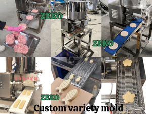 Motor Automático Hamburger Patty & Chicken Nugget Molding Máquina Beef <span class=keywords><strong>Burger</strong></span> Pie Maker 2100 pcs/h - Product Image 2