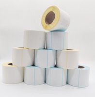 Etiquetas Autoadhesivas de Papel Termosensible, Promocionales, 100x150MM, Parte Superior Roja, Parte Inferior Blanca, para Envíos Transfronterizos, Código de Barras de Precio