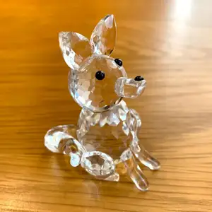 Lueur K9 cristal fox cristal verre figurine en cristal bon marché animaux figurines pour la décoration intérieure de la maison