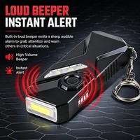 Multifunktionale EDC-Schlüsselanhänger-Taschenlampe Wiederaufladbare Taschenleuchte mit UV RGB XTE COB Magnetclip für Outdoor-Notfälle