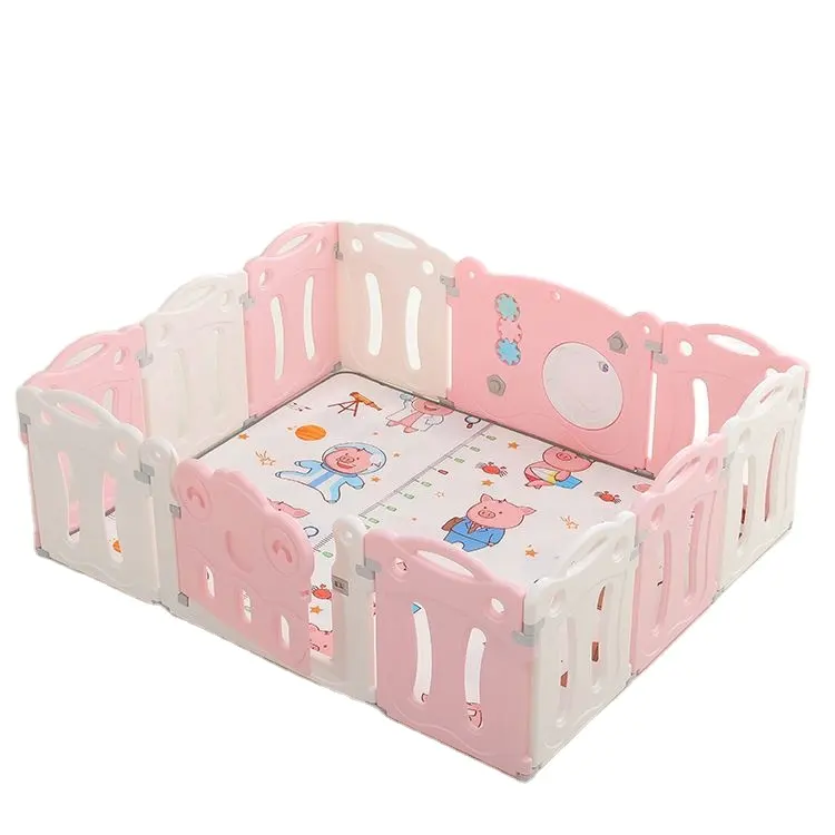 Box per bambini con cancello recinzione di sicurezza pieghevole grande quadrato portatile in rete per bambini letto per bambini recinzioni per bambini cortile per penna da gioco per interni