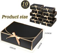 Boîtes cadeaux noires avec couvercles pour demande en mariage de demoiselle d'honneur, cadeaux de mariage pour témoin, cadeau d'anniversaire, boîte cadeau pour bougie d'aromathérapie