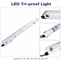Lampe LED Tri-Proof Industrielle IP65 IK08 Résistante aux UV Ra80 CRI 30W Garantie 5 Ans Entièrement en Plastique ABS/PC