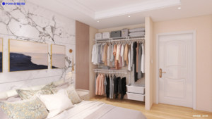 Ponie personnalisé belle promenade en métal dans la garde-robe <span class=keywords><strong>L</strong></span> en forme de U mur vestiaire garde-robe en métal - Product Image 4