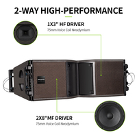 RAYHAYES KARA 208 Neodymium Profesional Portabel Kayu Birch Ramah Lingkungan Subwoofer Pasif Impedansi 8 Ohm Output 1200W