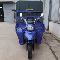 Tricycle de fret à moteur thermique 200cc 250cc avec alimentation à essence et refroidissement par eau, moto tricycle à déchargement automatique