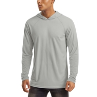 Hoodie de pêche personnalisé UPF50 anti-UV, séchage rapide, anti-odeur pour hommes, chemise à manches longues pour l'extérieur, 100% polyester bambou