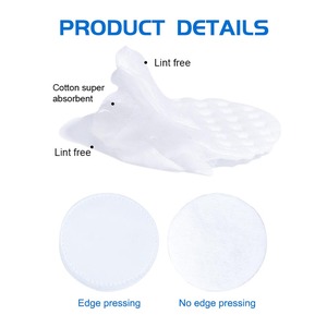Discos de Algodón Desechables Orgánicos para el Rostro, Desmaquillantes Cosméticos, Cuidado de la Piel, 100 Unidades, con Borde Fino - Product Image 5