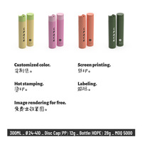 Oferta Especial en Existencia: Botellas de Champú de 300 ml, Envases Cosméticos Vacíos con Tapa de Rosca, Forma Cilíndrica, HDPE Negro